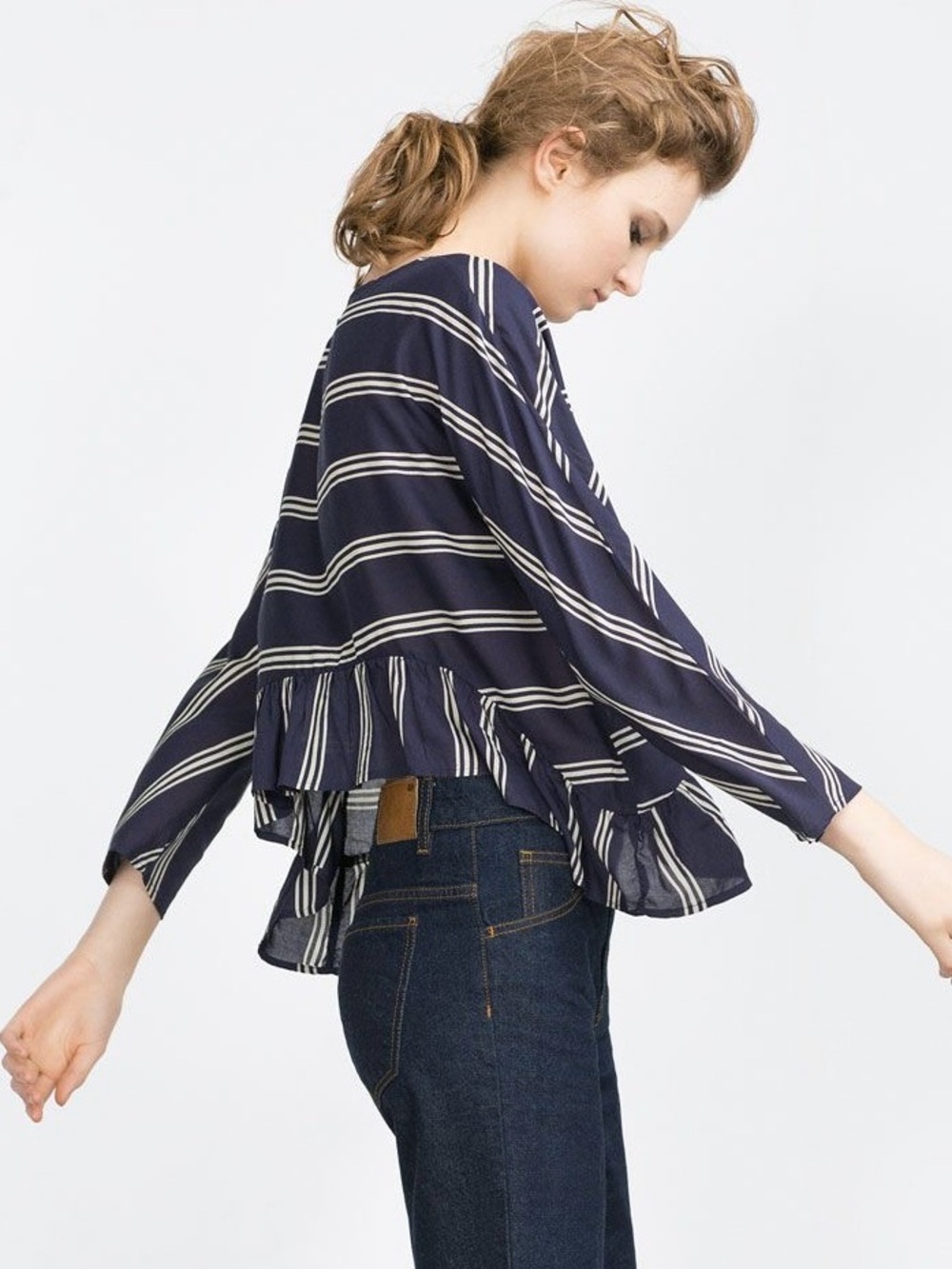 Zara Ruffle Hem Top - Picture 2 of 13